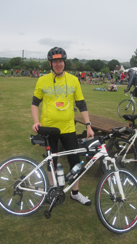 Me and my bike at the London to Brighton bike ride organized by the British Heart Foundation.
