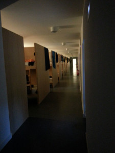 Hostel in Roncesvalles. Large halls with 120 beds (60 bunk beds)