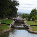 Caen Hill Locks. View from the top.